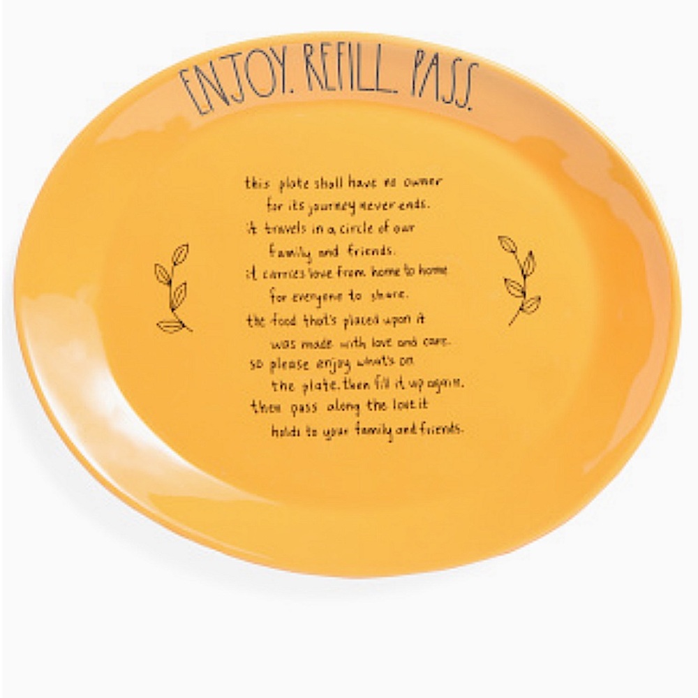 Rae Dunn-ENJOY, REFILL, PASS Platter